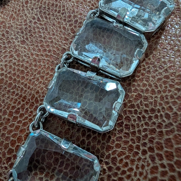 Anne Taylor Silver Necklace with Clear Stones - Picture 5 of 8